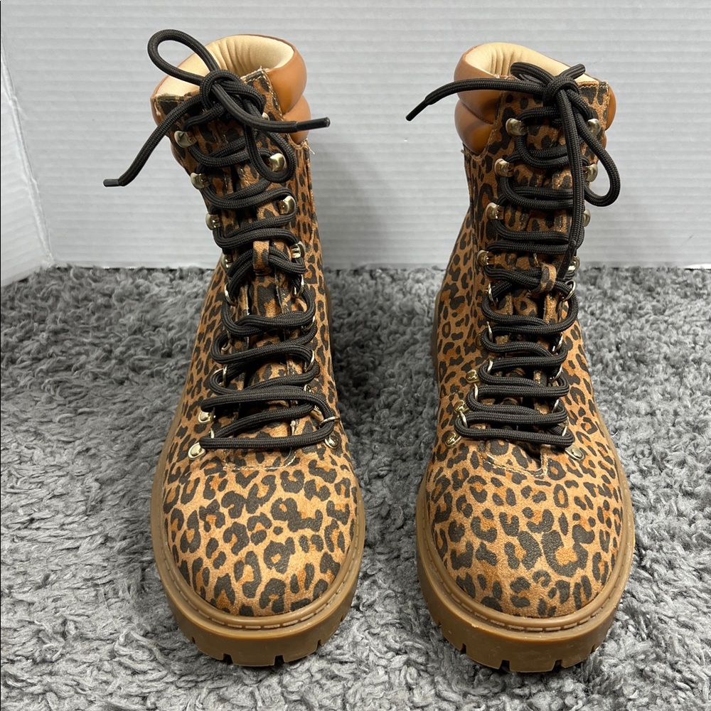 Ann Taylor LOFT Leopard Print Mid-Calf Boots Size 8.5